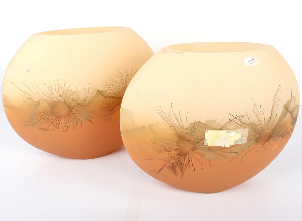 AMBIENTE ZWIESEL GERMAN CAMEO GLASS VASES - (2) (1 of 3)