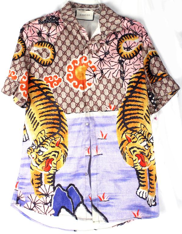 GUCCI SHORT SLEEVE BUTTON UP MENS SHIRT (1 of 4)