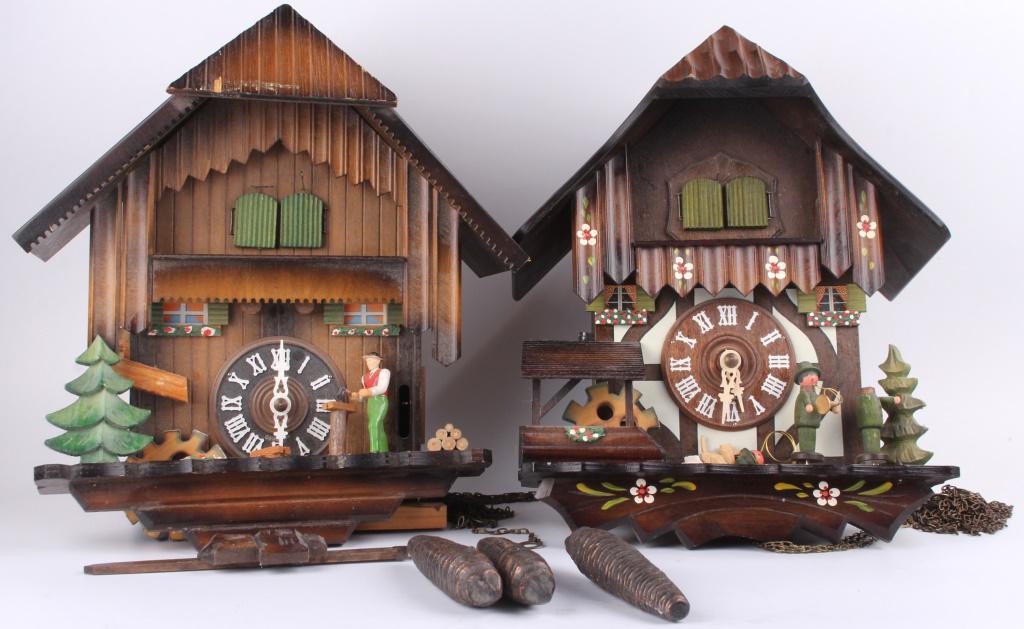 GERMAN CUCKOO CLOCKS - LOT OF 2 (1 of 8)