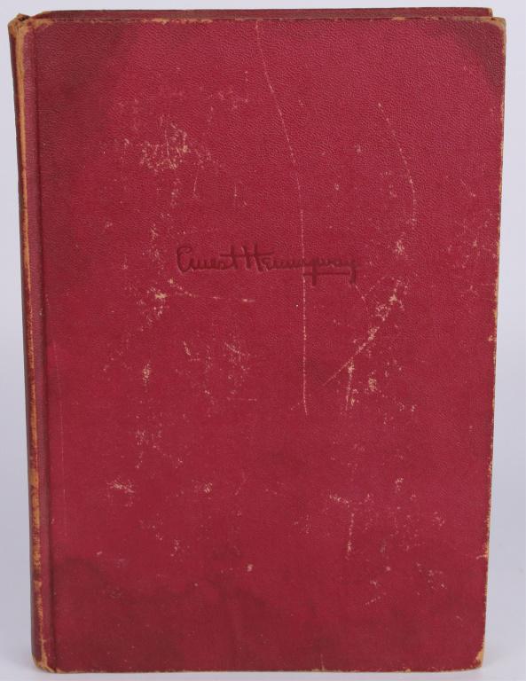 VINTAGE 1940 "FOR WHOM THE BELL TOLLS" HEMINGWAY: 116378 VINTAGE 1940 "FOR WHOM THE BELL TOLLS" HEMINGWAY Vintage 1940 "For Whom the Bell Tolls" by Ernest Hemingway. An original 1940 early reprint of the book which has a red hardcover with "Ernest He