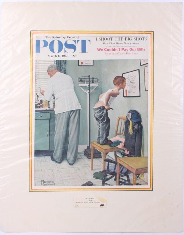 ORIGINAL 1958 NORMAN ROCKWELL COVER (1 of 6)
