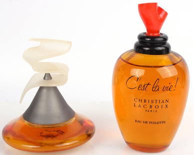 ROMEO GIGLI & CEST LA VIE PERFUME BOTTLES - 2: 117215 ROMEO GIGLI & CEST LA VIE PERFUME BOTTLES - 2 Romeo Gigli & Cest La Vie perfume bottles - Lot of 2 to include 1 Romeo Gigli 1.7/50m 100% full perfume bottle, and 1 Cest La Vie, Christian La Cro