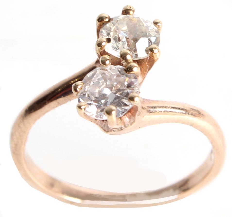 14K YELLOW GOLD 1.0 CTW TWIN DIAMONDS LADIES RING (1 of 6)