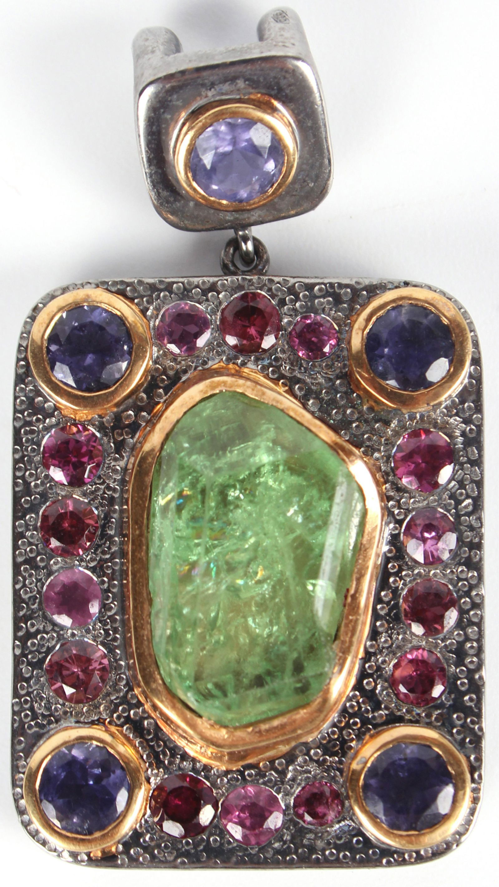 F. BARTHE STERLING SILVER GEMSTONE PENDANT (1 of 2)
