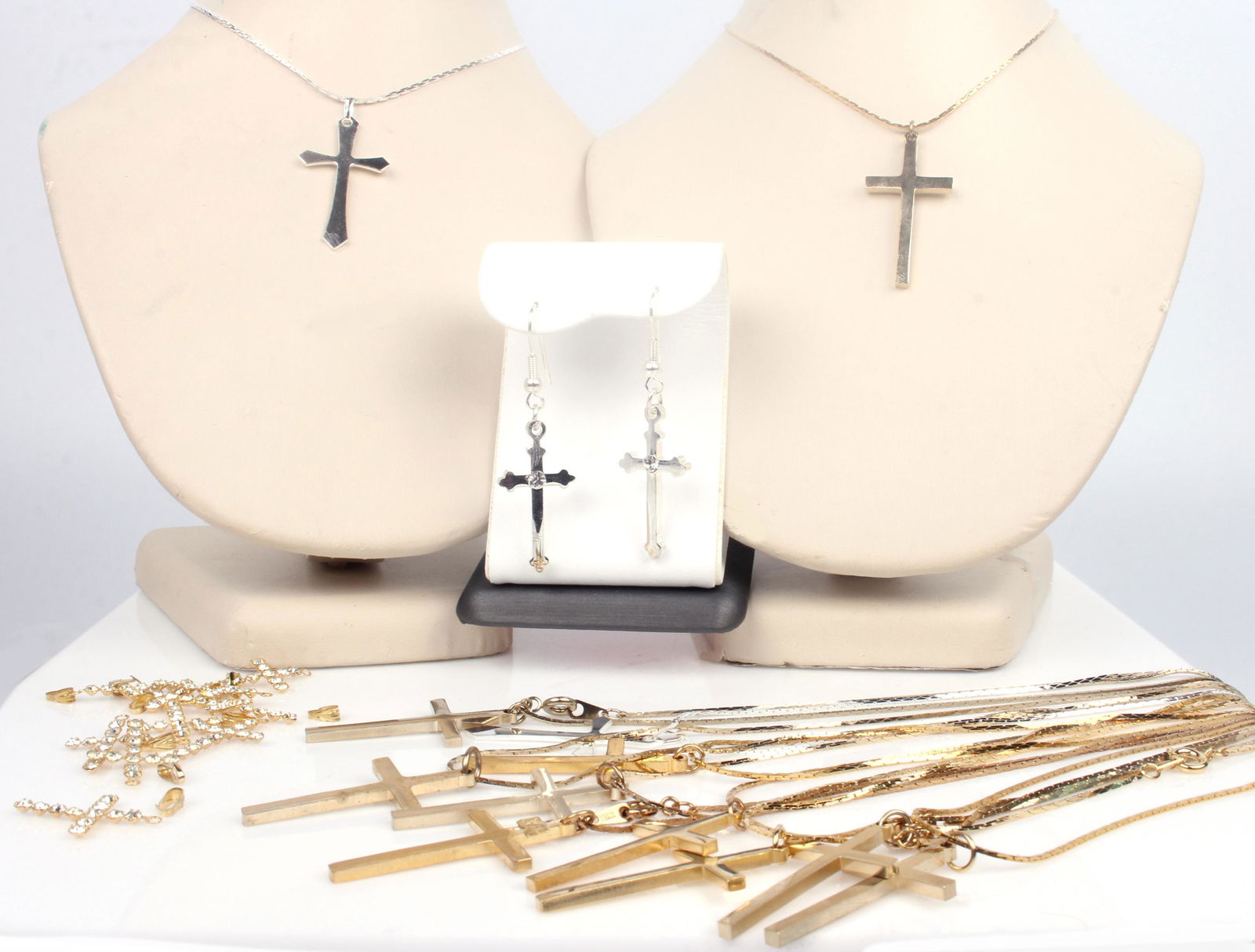ASSORTED CROSS PENDANTS NECKLACES & BRACELETS - 25 (1 of 1)