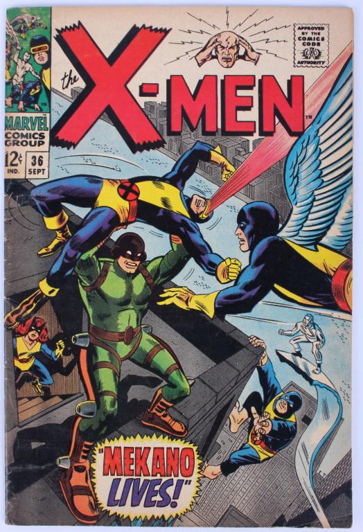 X-MEN #36 - 1ST APP OF MEKANO 4.5 APPROX. GRADE (1 of 6)