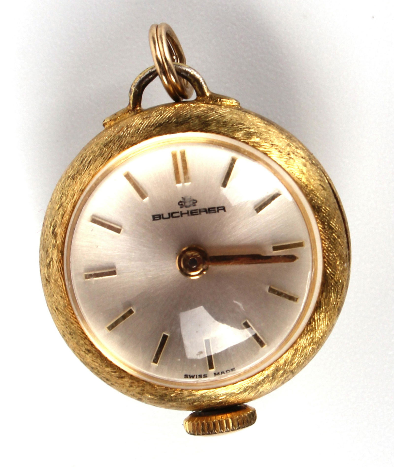 BUCHERER GOLD FILLED SKELETON BACKED PENDANT WATCH (1 of 2)