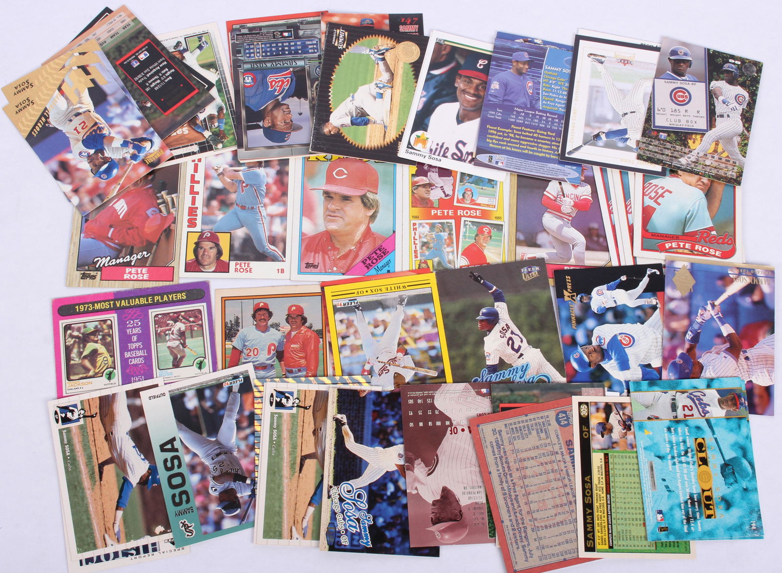 SAMMY SOSA & PETE ROSE BASEBALL CARDS - LOT OF 55 (1 of 4)