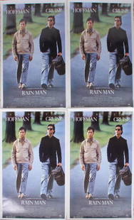 1988 RAINMAN ORIGINAL MOVIE POSTER - LOT OF 4: 119206 1988 RAINMAN ORIGINAL MOVIE POSTER - LOT OF 4 1988 Rainman original movie poster with Tom Cruise and Dustin Hoffman. Size: 41 X 27" Condition: Very fine.