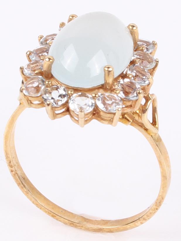 14K YELLOW GOLD LADIES MOONSTONE RING MEXICO (1 of 1)