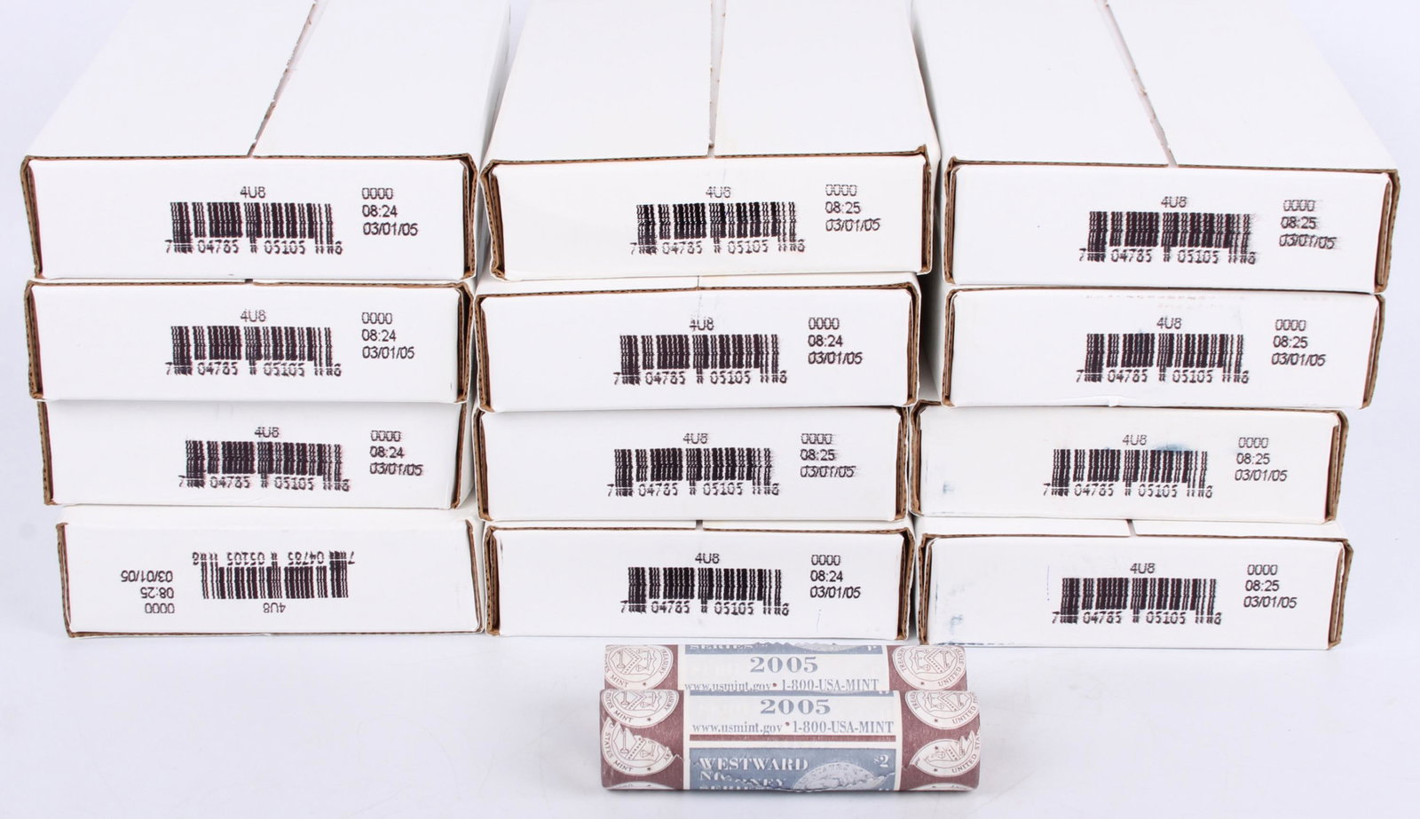 2005 BISON JEFFERSON NICKELS $2 ROLLS - LOT OF 12 (1 of 5)