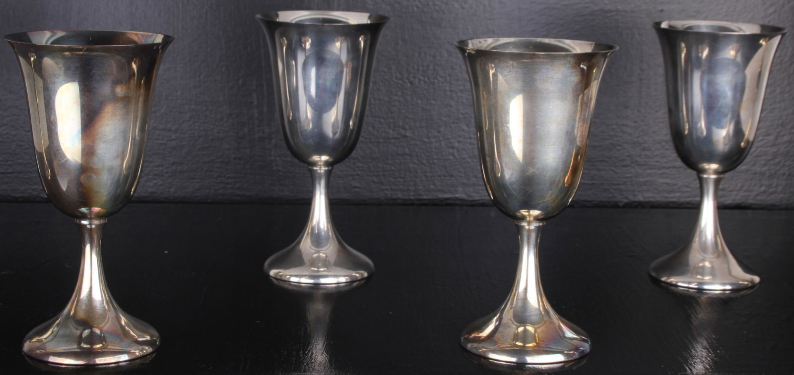 FISHER STERLING SILVER WATER GOBLETS #69 (4) (1 of 3)