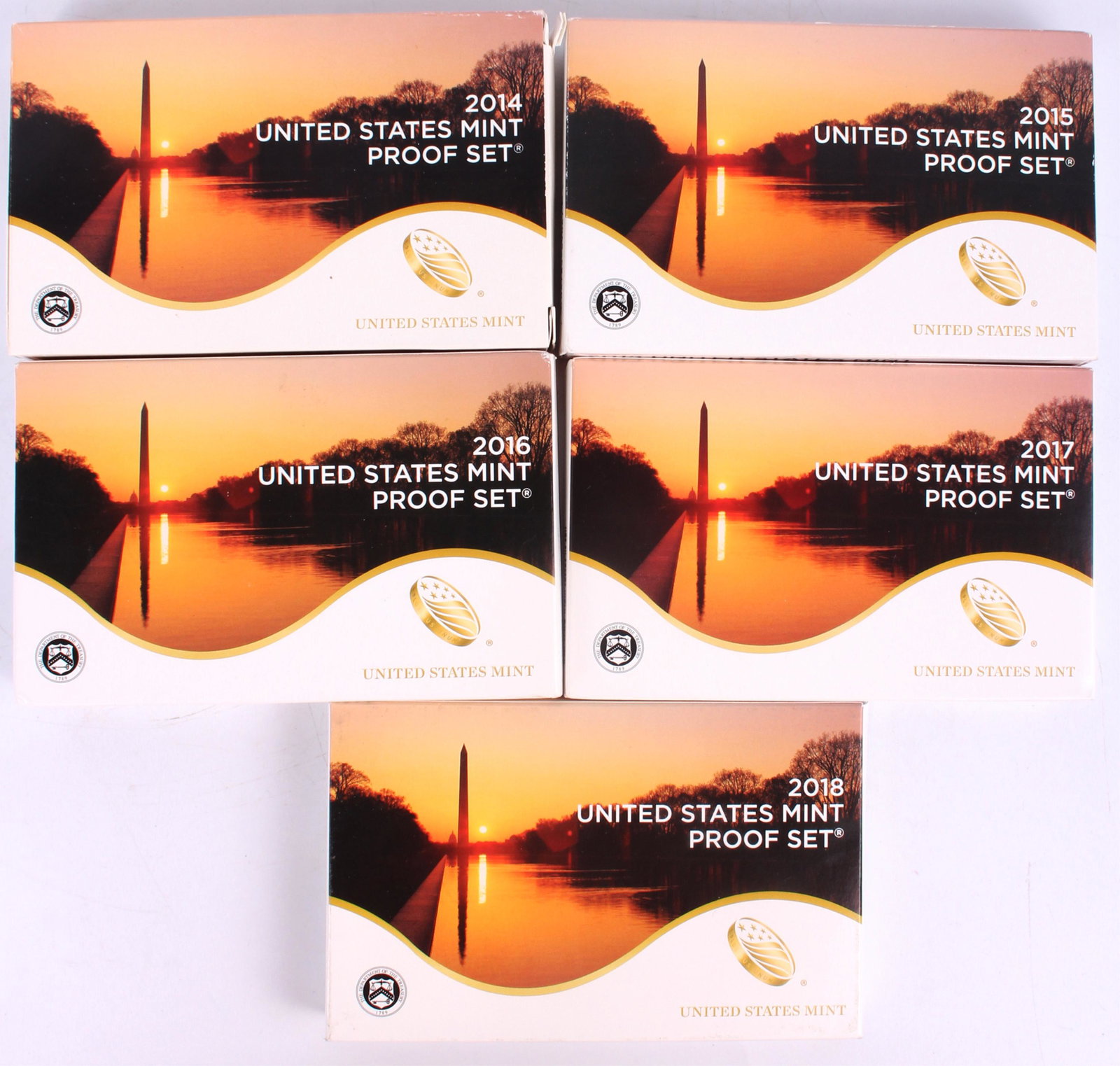 UNITED STATES MINT PROOF SETS - LOT OF 5 (1 of 4)