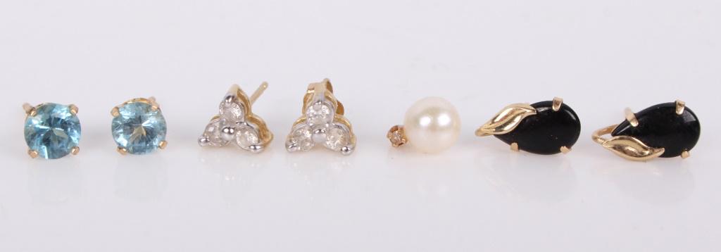 ASSORTED 14K EARRINGS - LOT OF 4 (1 of 2)