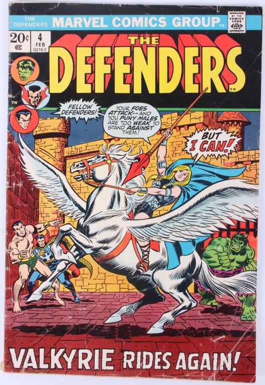 THE DEFENDERS #4 - 1ST VALKYRIE, HULK, NAMOR (1 of 6)
