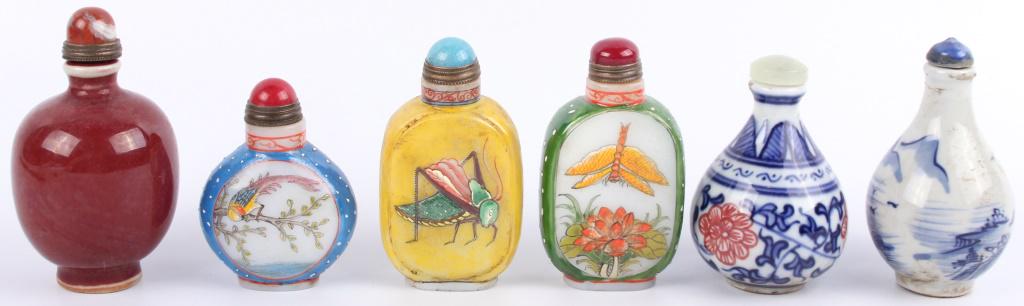 ANTIQUE CHINESE PORCELAIN SNUFF BOTTLES - LOT OF 6 (1 of 5)