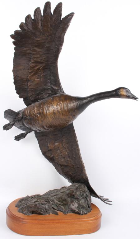 JOE HALKO ANSWERING THE CALL BRONZE SCULPTURE (1 of 7)