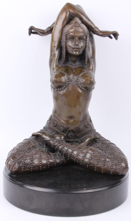 TOPERKINS EASTERN WOMAN BRONZE SCULPTURE (1 of 5)