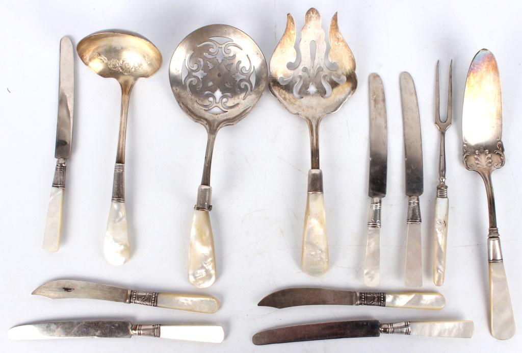 MIXED STERLING & MOP FLATWARE SET - LOT OF 11 (1 of 4)