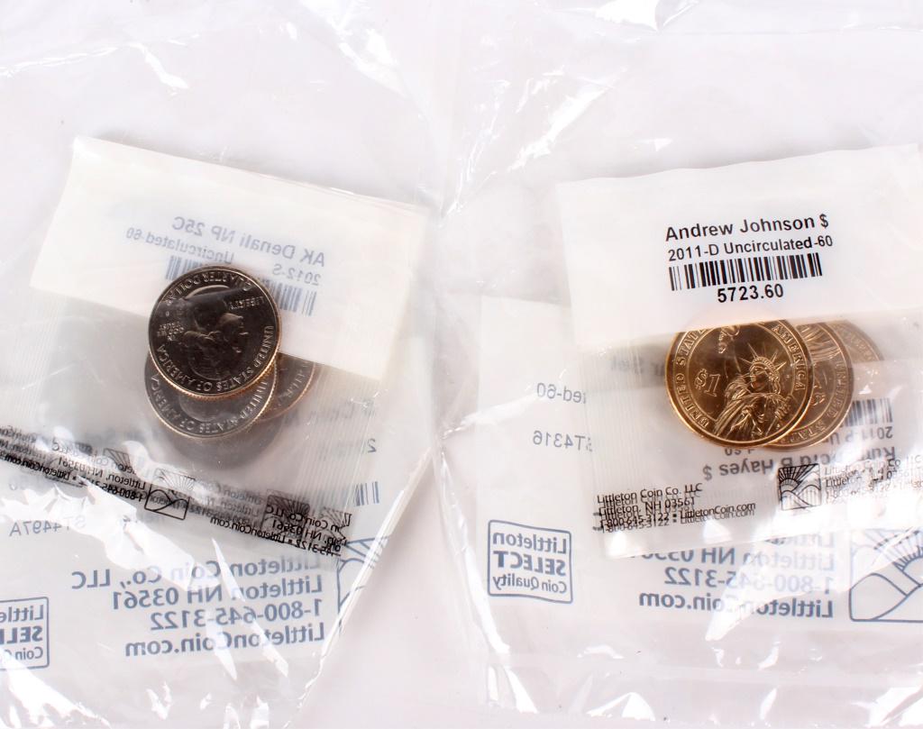 2011 UNCIRCULATED DOLLAR SET & 2012 QUARTER SET (1 of 3)