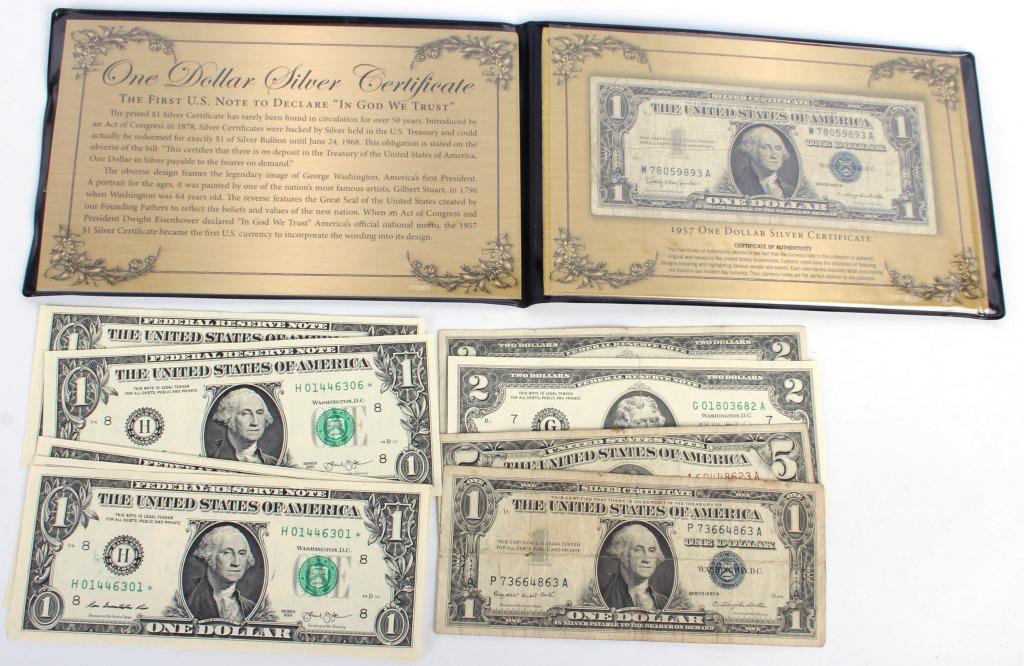 ASSORTED US CURRENCY  - LOT OF 12 (1 of 5)