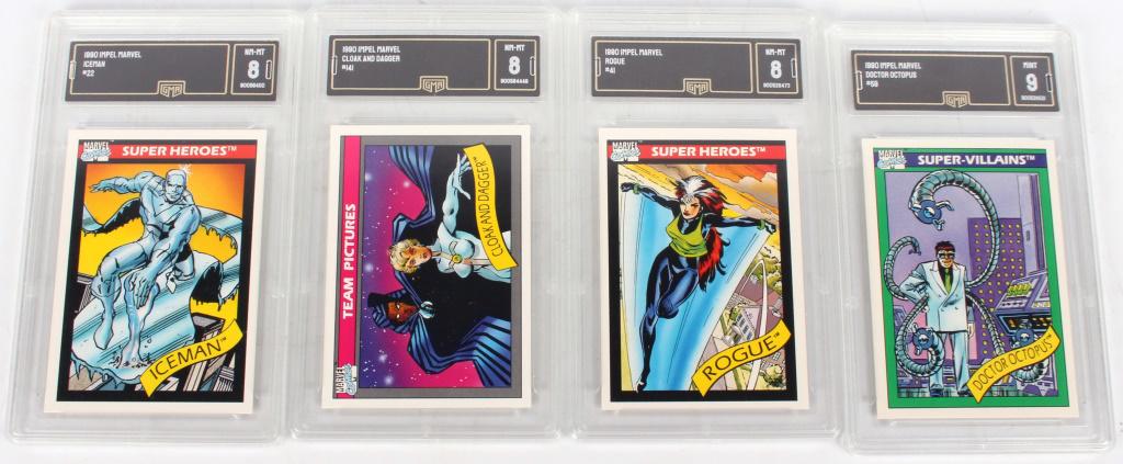 1990 IMPEL MARVEL GMA GRADED TRADING CARDS - (4) (1 of 7)