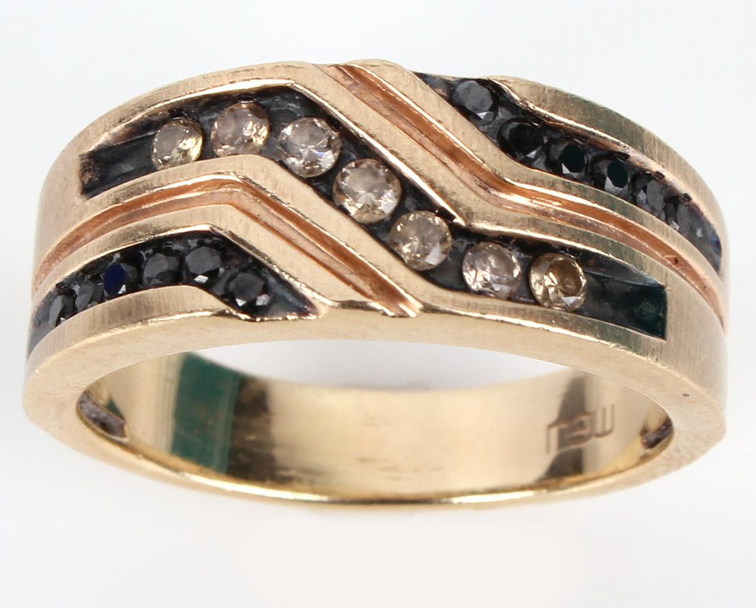 10K YELLOW GOLD DIAMOND MEN'S RING - 0.52 CTW (1 of 5)