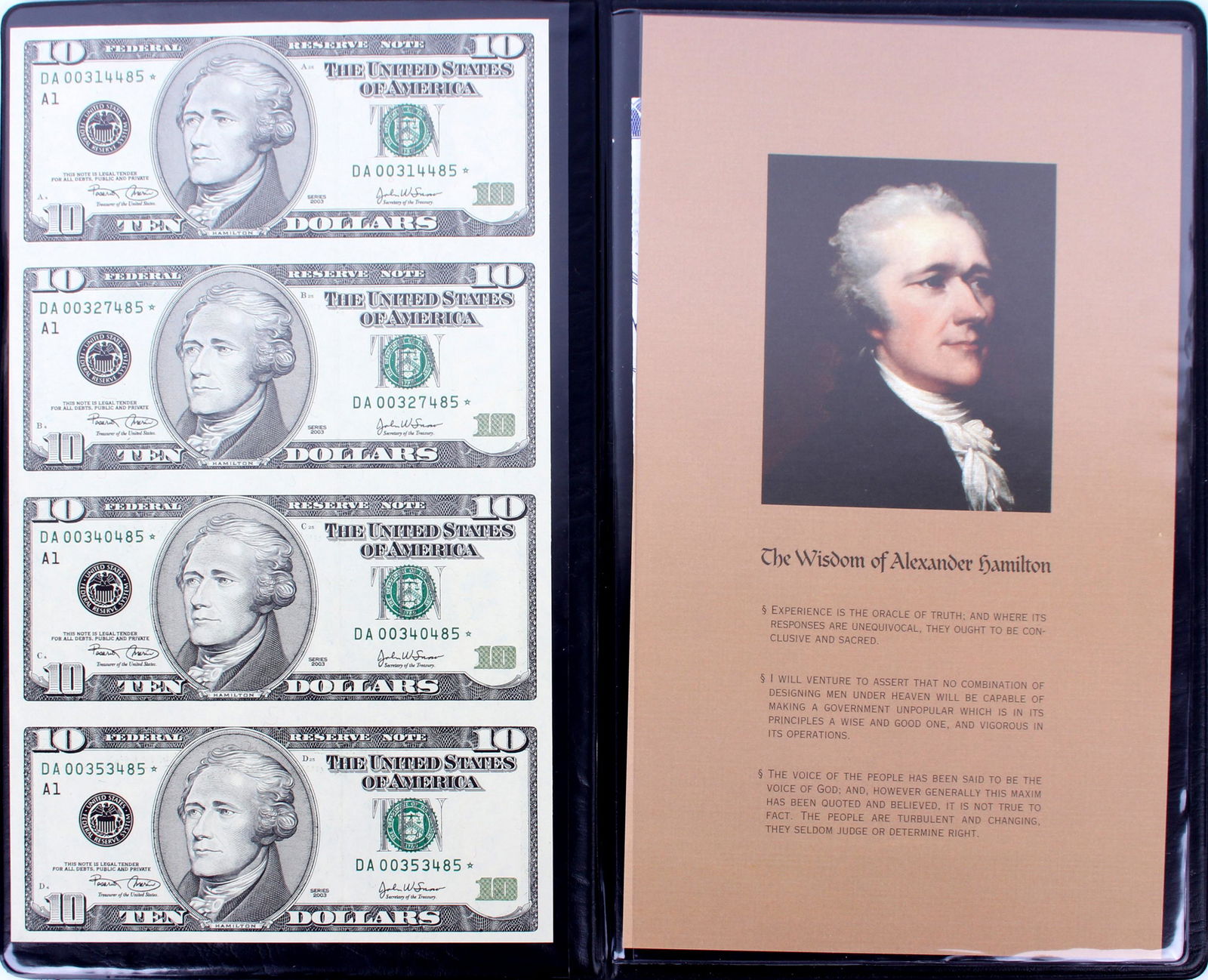 WORLD MONETARY EXCHANGE UNCUT $10 STAR NOTE SHEET (1 of 6)