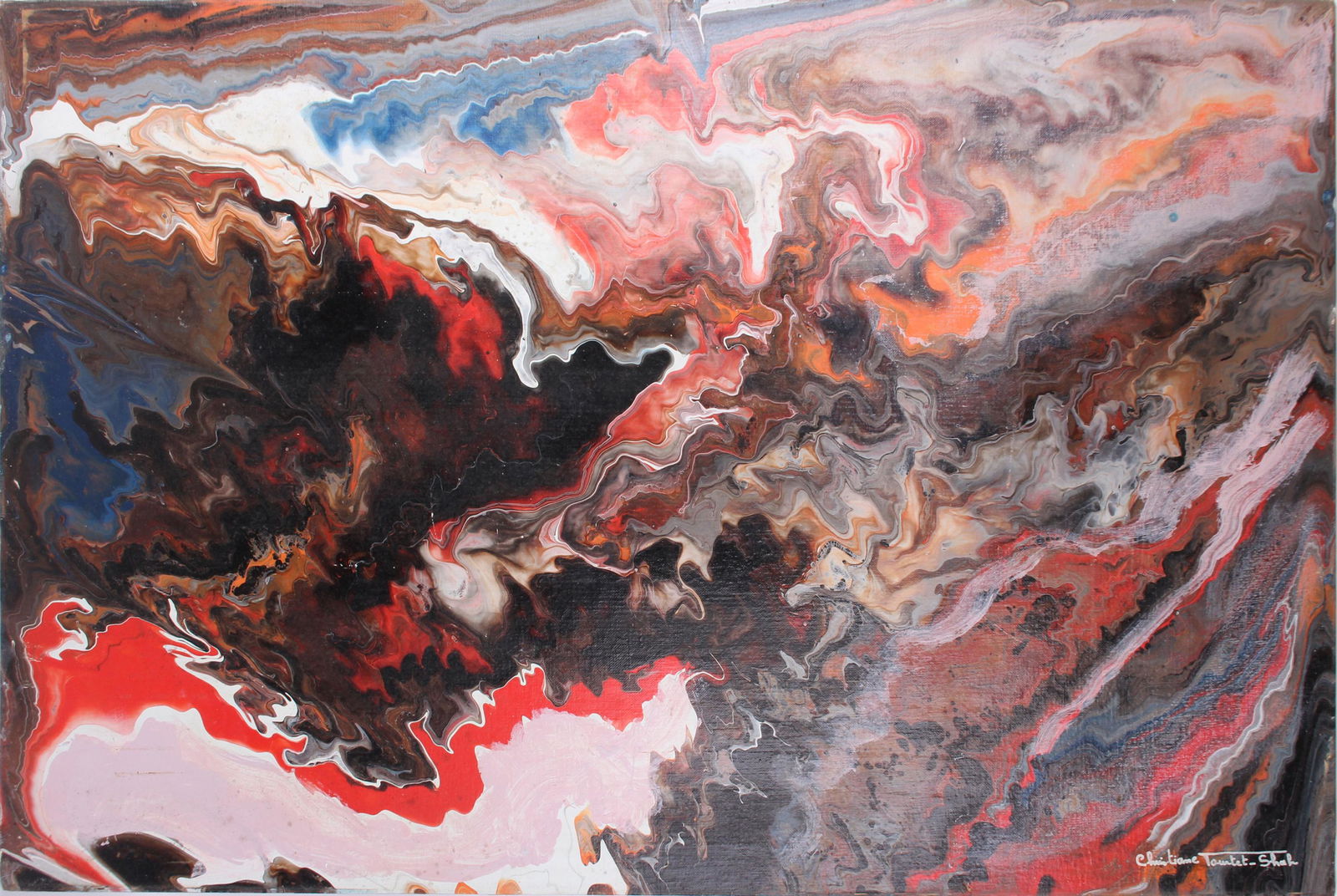 CHRISTIANE TOURTET ABSTRACT ACRYLIC PAINTING (1 of 3)