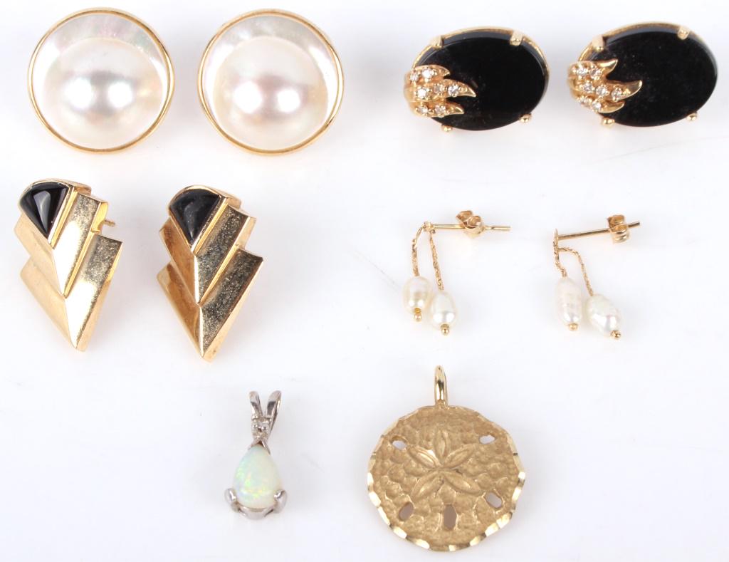 14K GOLD JEWELRY - PENDANTS & EARRINGS (6) (1 of 5)