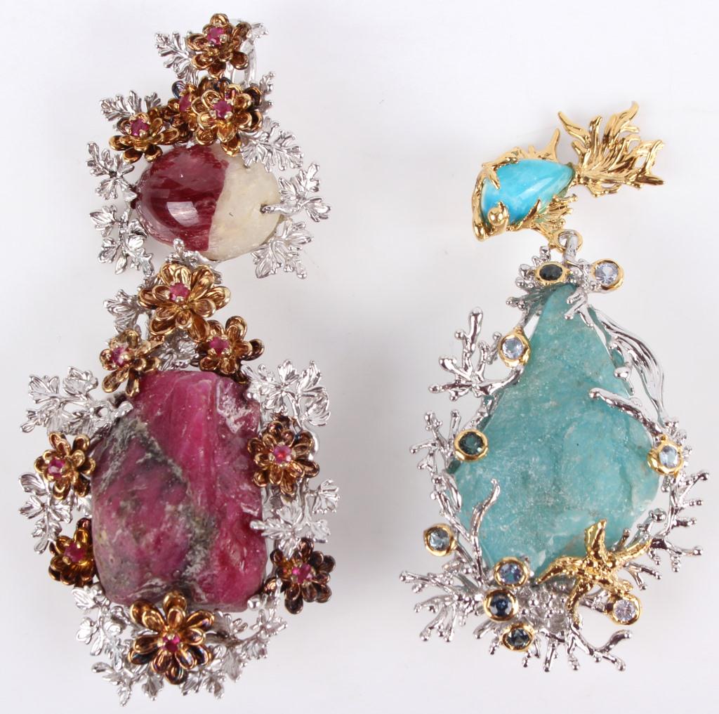 STERLING SILVER & OTHER F. BARTH STYLE PENDANTS (1 of 5)