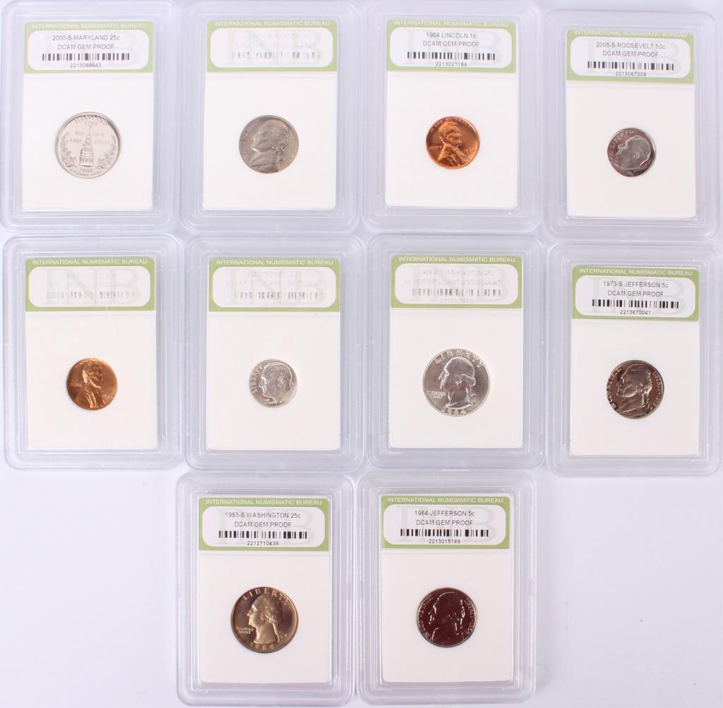 ASSORTED SLABBED U.S. COINS - LOT OF 10 (1 of 20)
