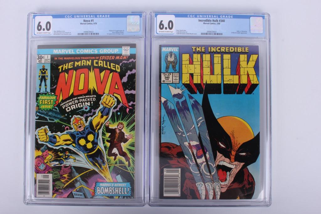 NOVA #1 CGC 6.0 & INCREDIBLE HULK #340 CGC 6.0 (1 of 7)
