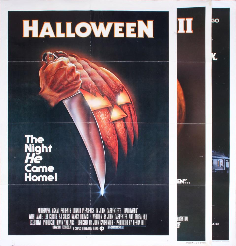 HALLOWEEN 1, 2, & 4 ORIGINAL MOVIE POSTERS - 3 (1 of 4)