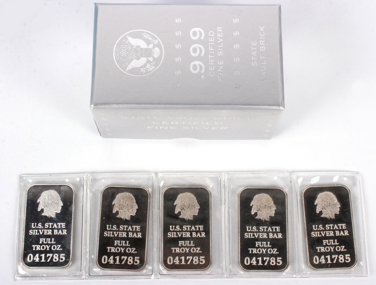 .999 FINE 1OZ SILVER BARS FL STATE VAULT BRICK (5) (1 of 4)