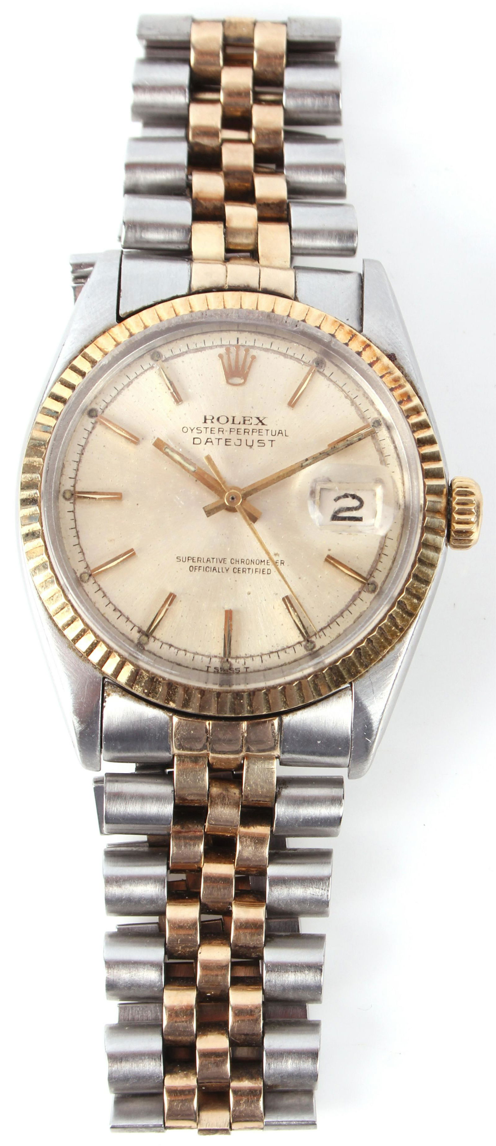 14K GOLD MEN'S ROLEX OYSTER PERPETUAL DATEJUST (1 of 6)