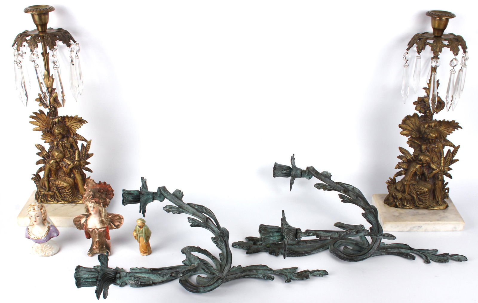 IRON WALL MOUNT & STICK CRYSTAL CANDLE HOLDERS - 4 (1 of 7)