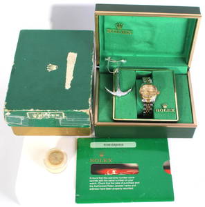 1984 ROLEX LADIES DATEJUST 14K GOLD & STEEL WATCH