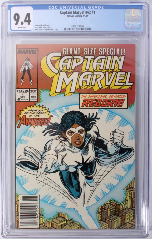 CAPTAIN MARVEL #V2 #1 CGC 9.4 WHITE PAGES (1 of 4)