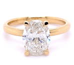 2.0CT OVAL DIAMOND 18K GOLD ENGAGEMENT RING