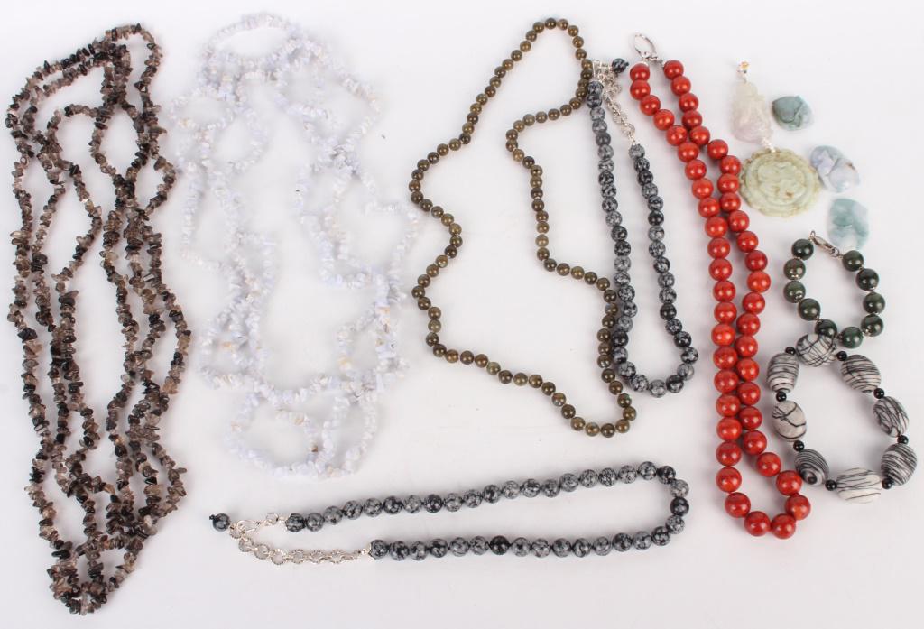 STERLING SILVER ASSORTED PRECIOUS GEMSTONE JEWELRY (1 of 9)