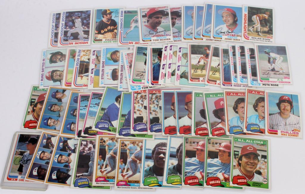 KEY BASEBALL CARDS TOPPS 1981 & 1982 - LOT OF 57 (1 of 5)