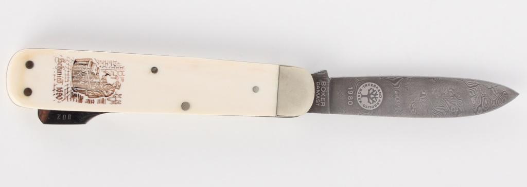 1980 FIRST BOKER ANNUAL DAMASCUS FOLDING KNIFE (1 of 6)