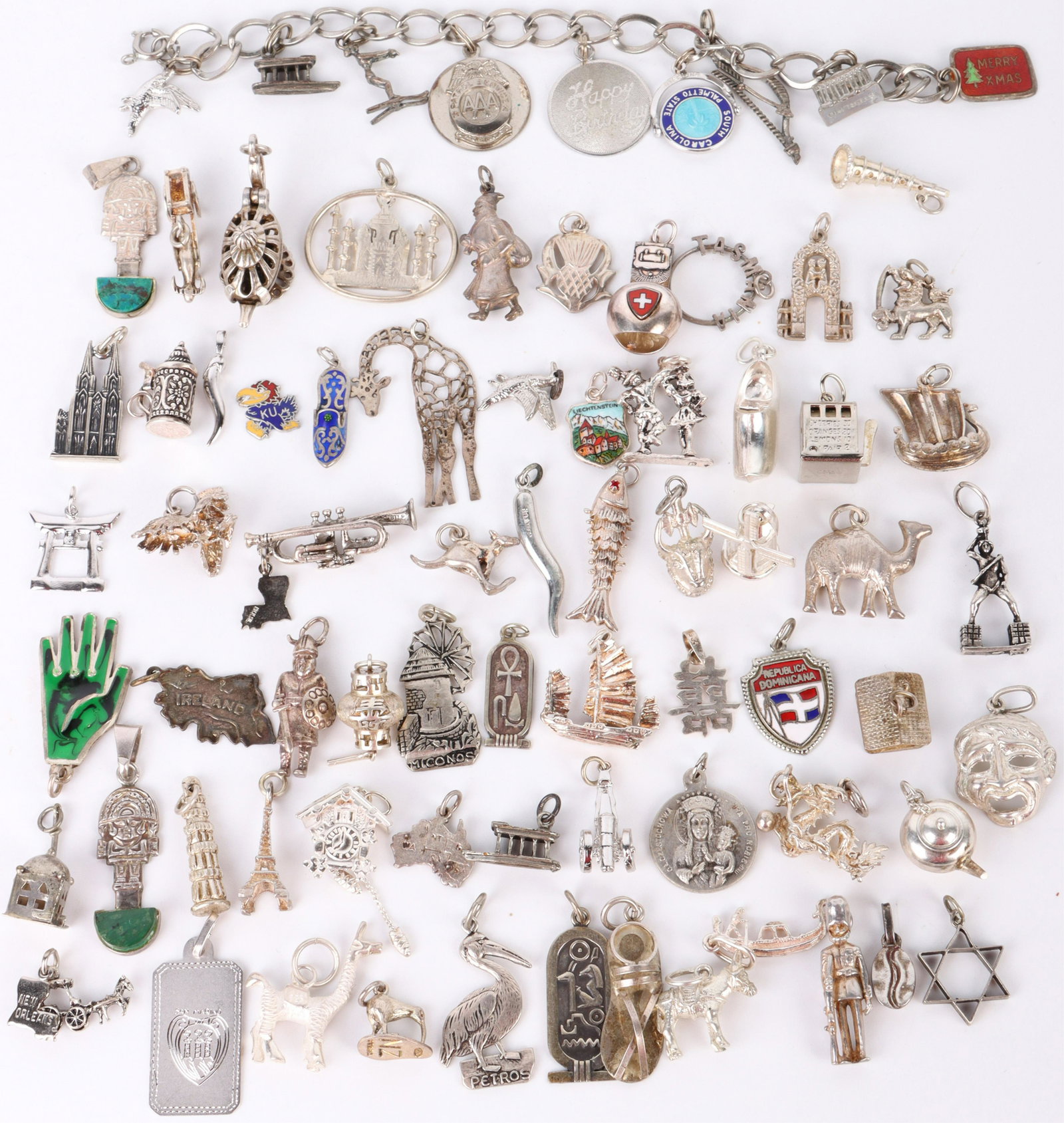 LARGE LOT OF STERLING SILVER CHARMS AND PENDANTS (1 of 11)