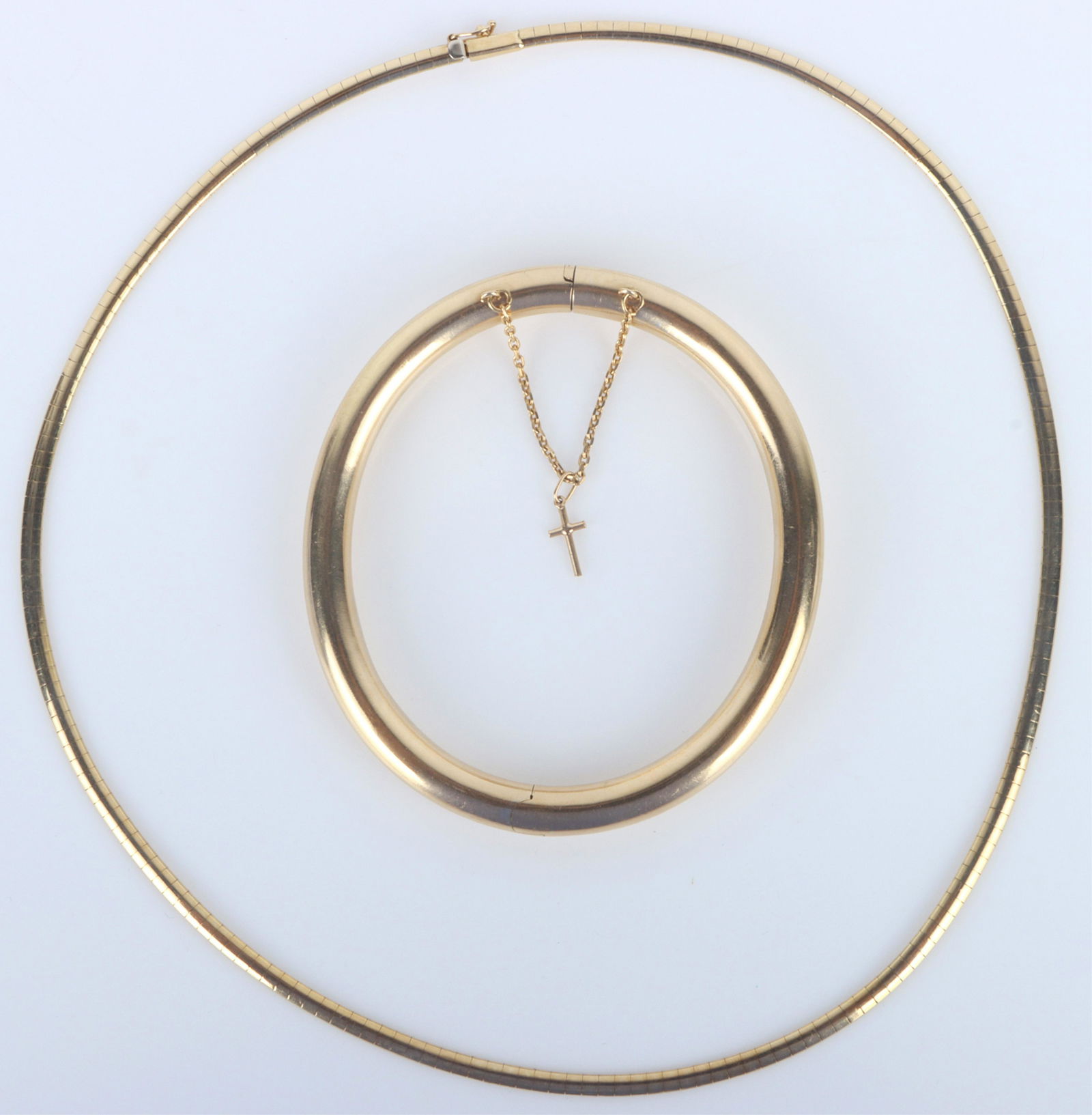 14K YELLOW GOLD SERPENTINE NECKLACE & BRACELET (1 of 5)