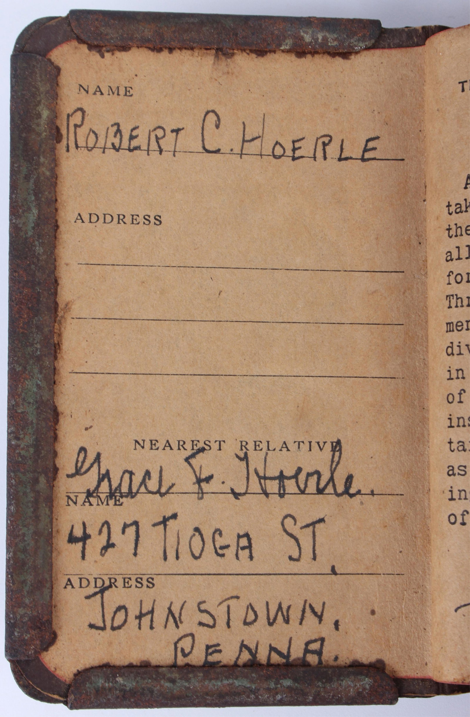 FDR POCKET BIBLE NEW TESTAMENT FOR WWII SOLDIERS (1 of 3)