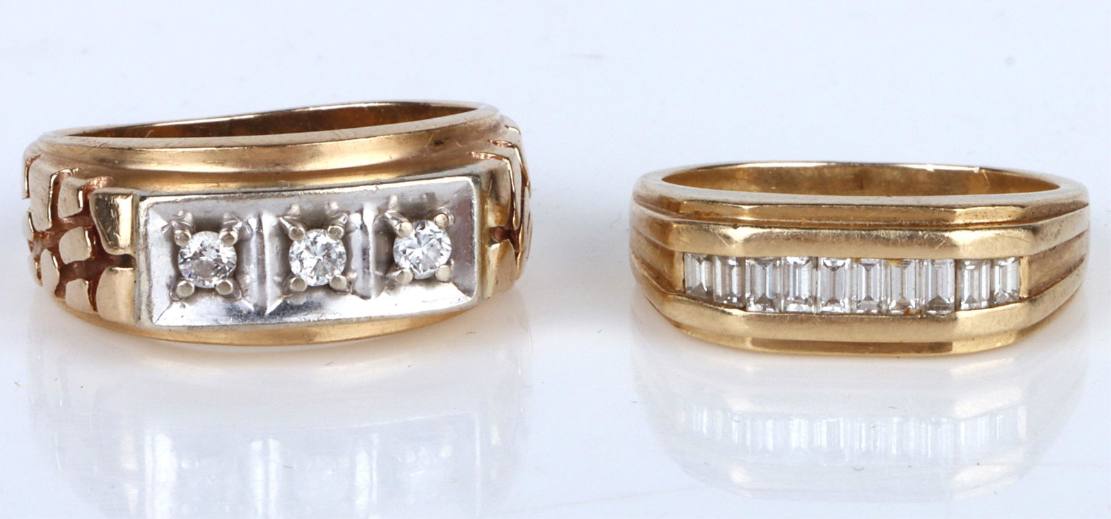 10K YELLOW GOLD MEN'S DIAMOND RINGS (2) (1 of 9)