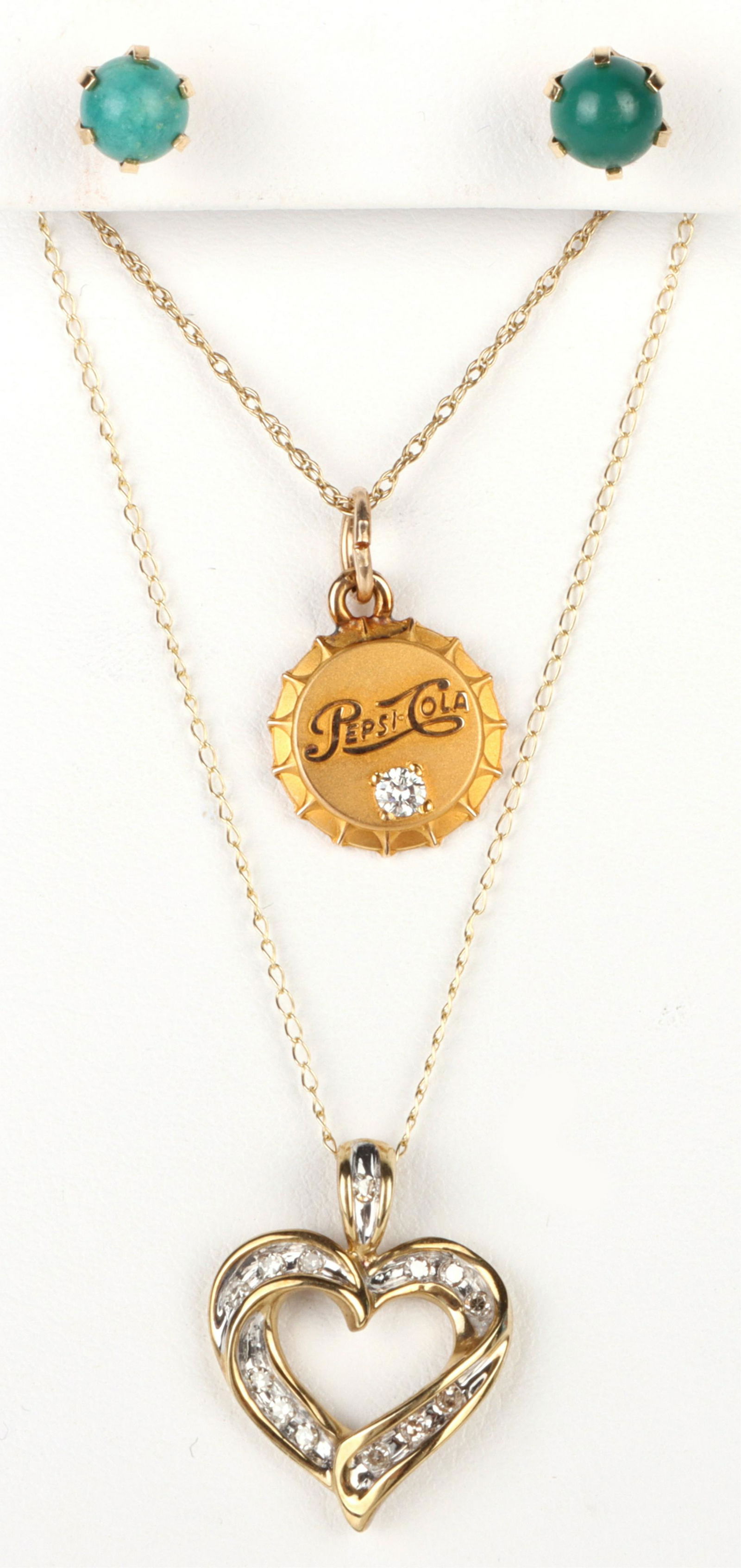 10K, DIAMOND, & TURQUOISE JEWELRY - LOT OF 3 (1 of 6)