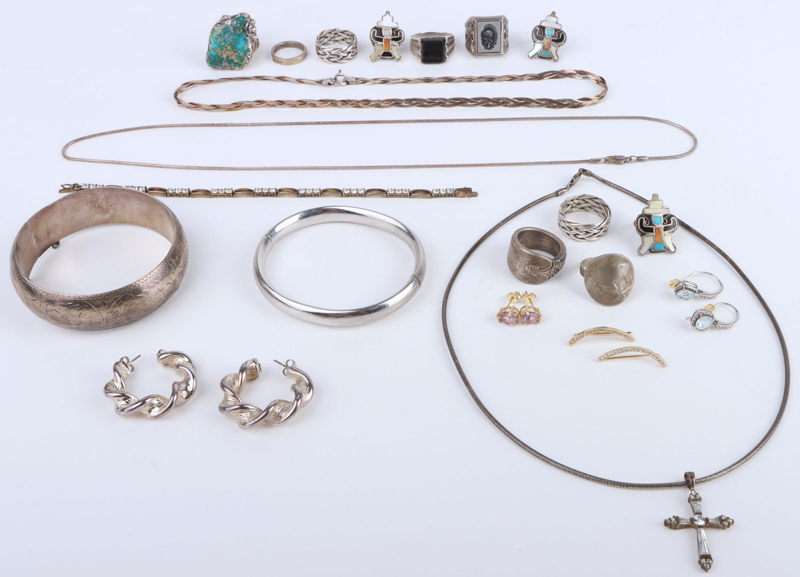STERLING SILVER ESTATE JEWELRY MIXED LOT (1 of 6)
