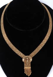 59.4 GRAMS 14K GOLD ART DECO BUCKLE NECKLACE